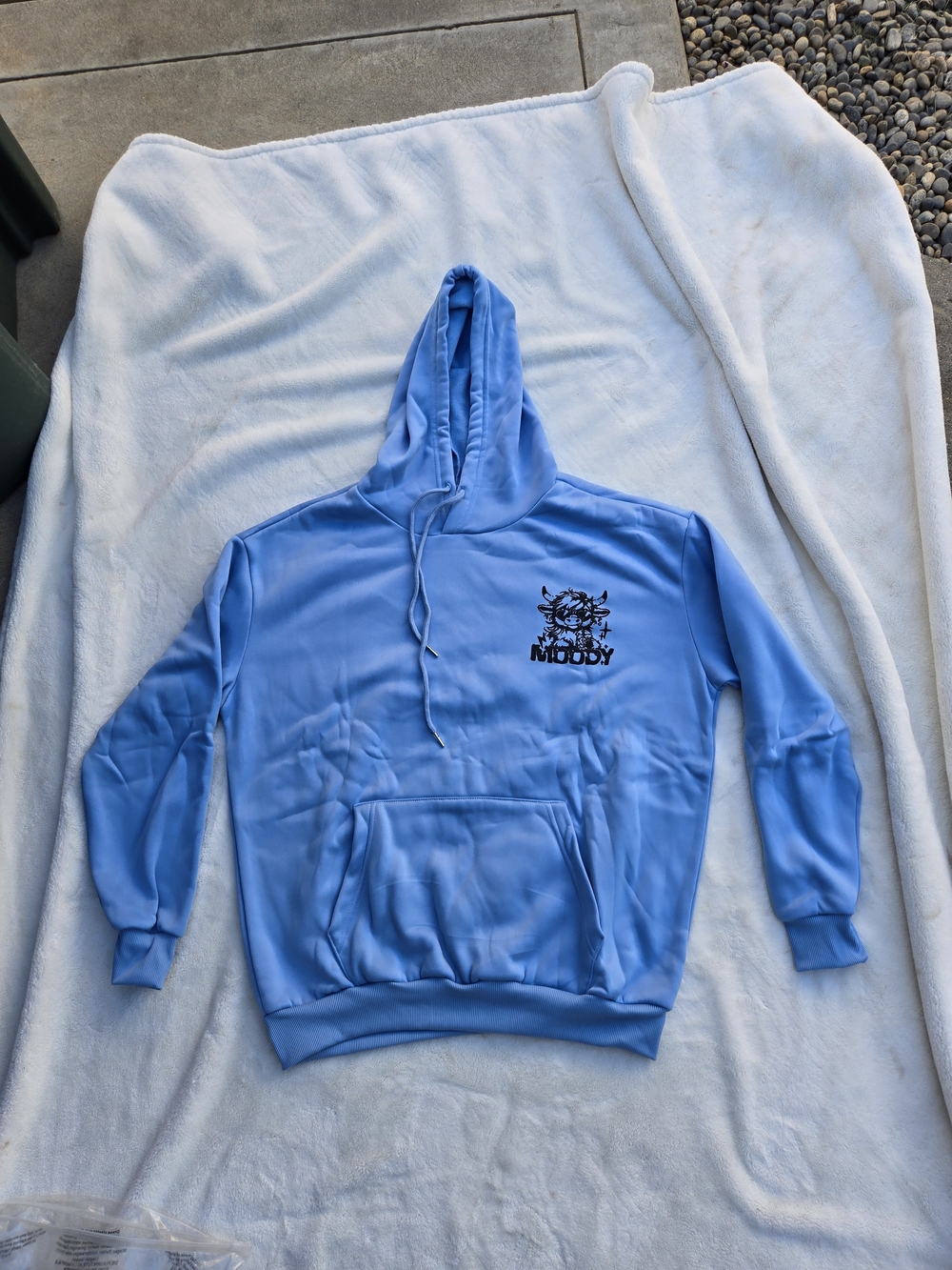 Light Blue 'Muddy' Graphic Hoodie Sweatshirt - Men's